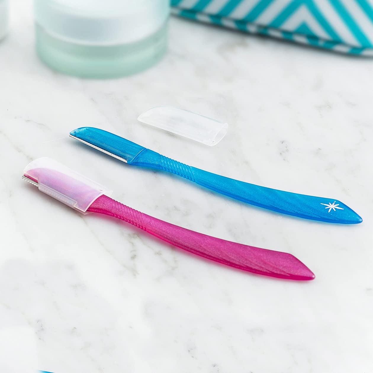 Schick Hydro Silk Touch-Up Exfoliating Dermaplaning Tool, Face &amp; Eyebrow Razor with Precision Cover- 9 Count | Dermaplaning Razor For Women