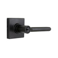 TonbridMatte Black Keyed Entry Door Lever with Square Rose