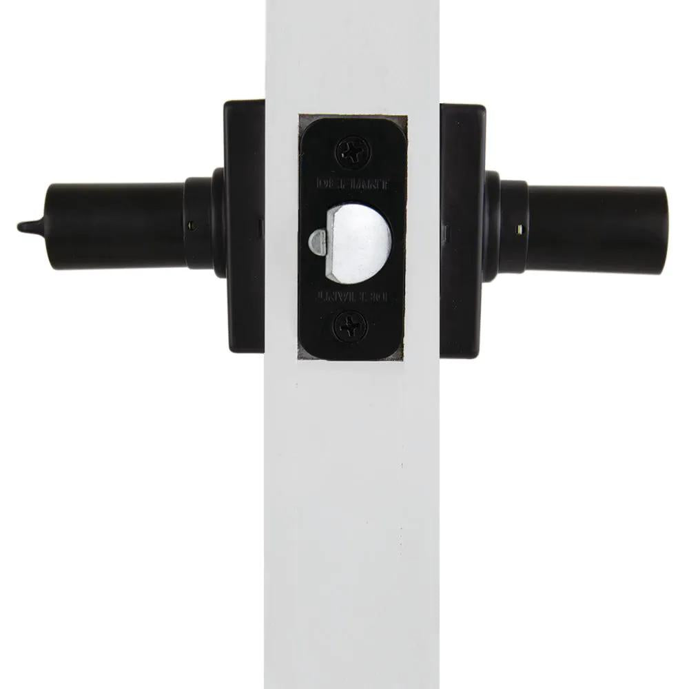 TonbridMatte Black Keyed Entry Door Lever with Square Rose