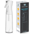 Hula Home Continuous Spray Bottle (10.1oz/300ml) Empty Ultra Fine Plastic Water Mist Sprayer – For Hairstyling, Cleaning, Salons, Plants, Essential Oil Scents &amp; More - White