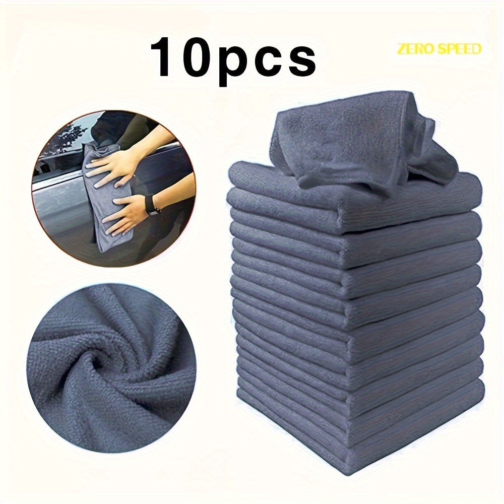 10 PCS Microfiber Car Cleaning Towel Automobile Motorcycle Washing Glass Household Cleaning Small Towel