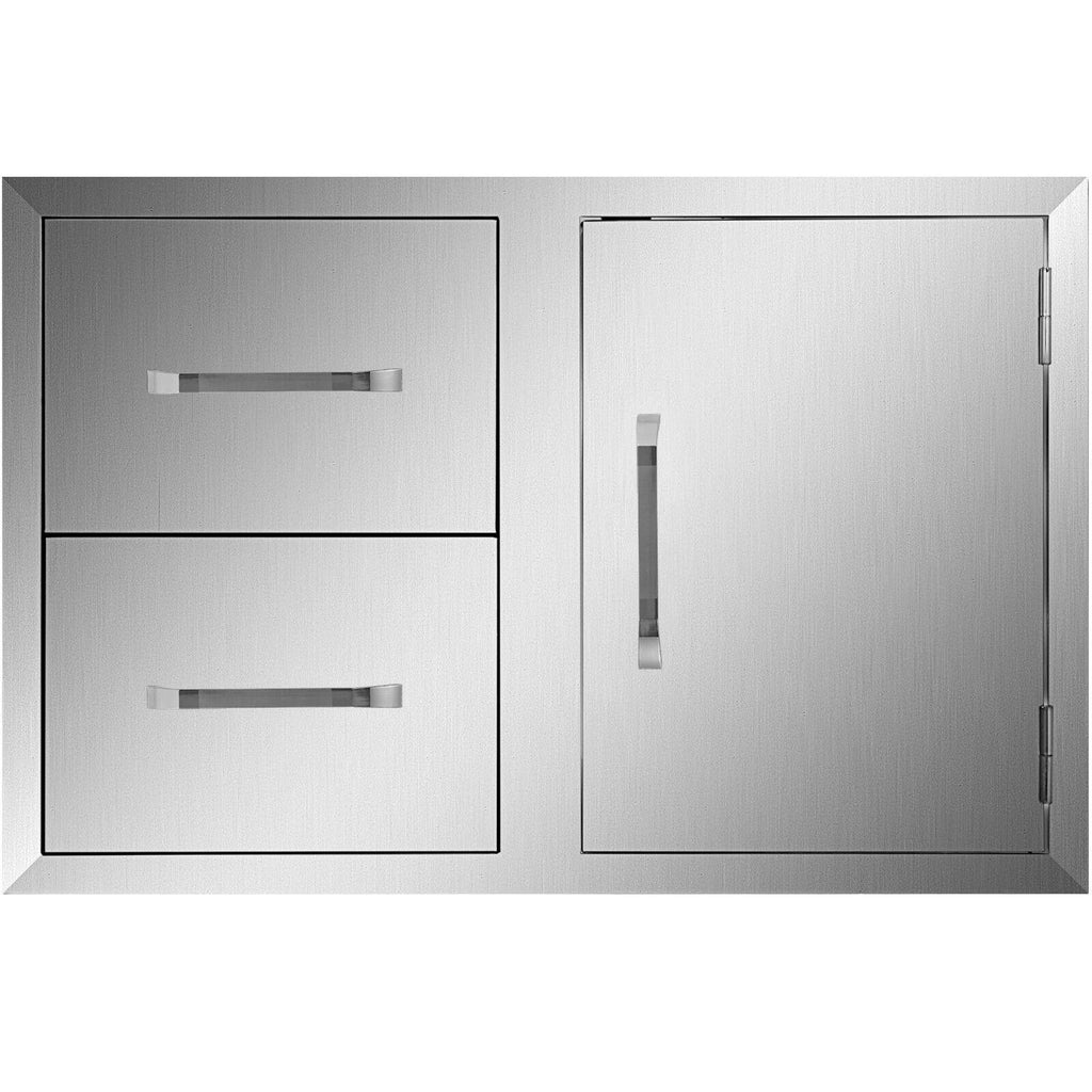 Outdoor Kitchen Door Drawer Combo 33"X22" Paper Rack  Steel BBQ Island