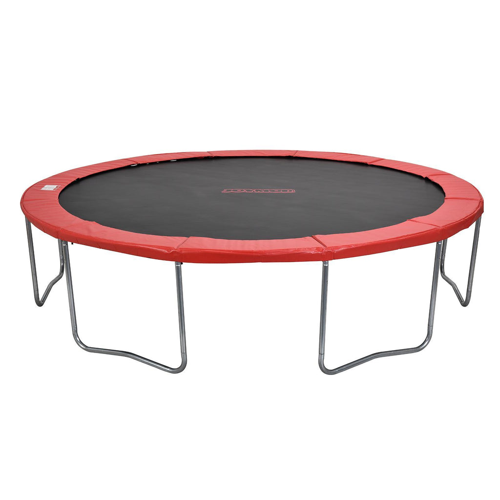 JOYMOR 12ft Kids Trampoline, with Enclosure Net, Upgrade Basketball Hoop Trampoline, Red