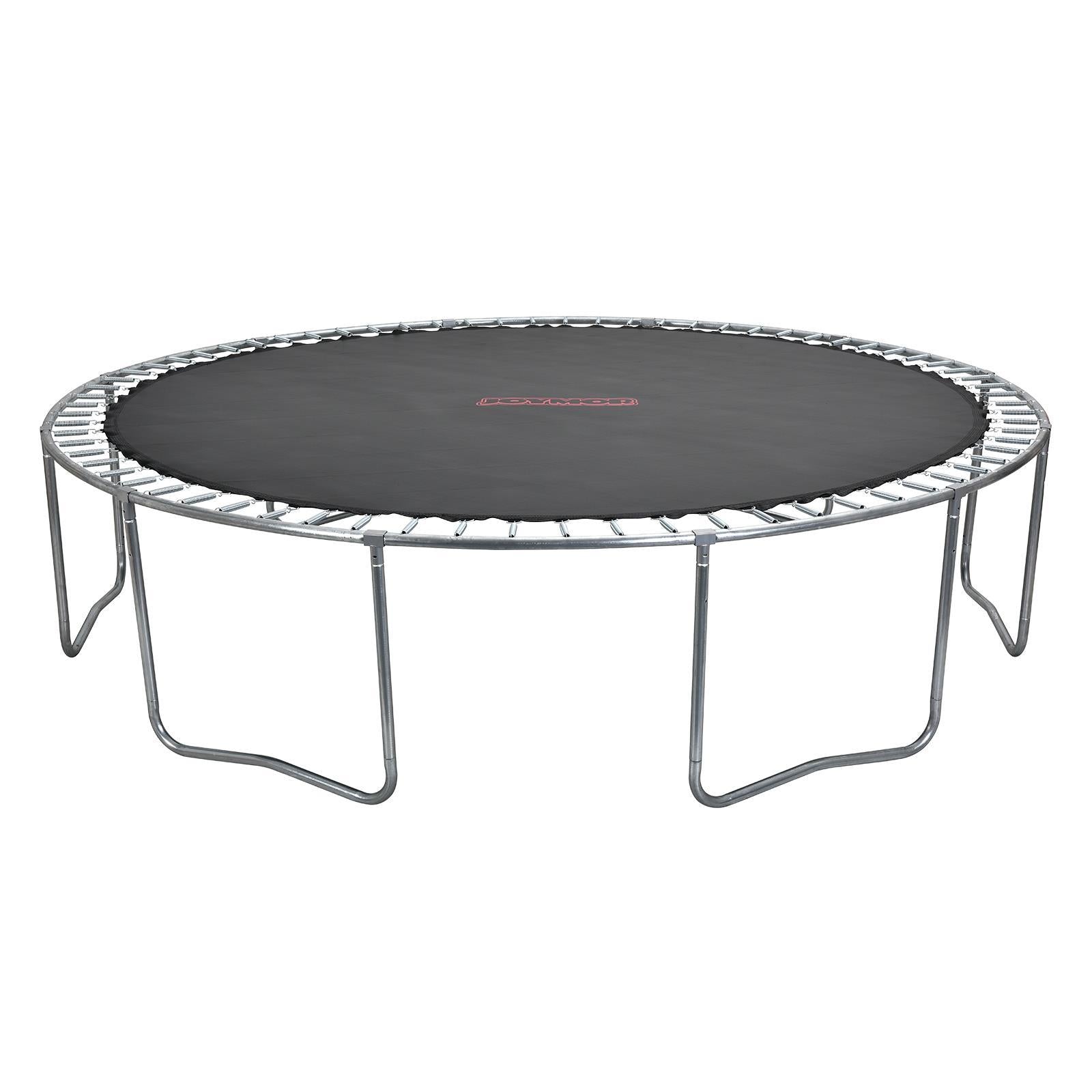 JOYMOR 12ft Kids Trampoline, with Enclosure Net, Upgrade Basketball Hoop Trampoline, Red