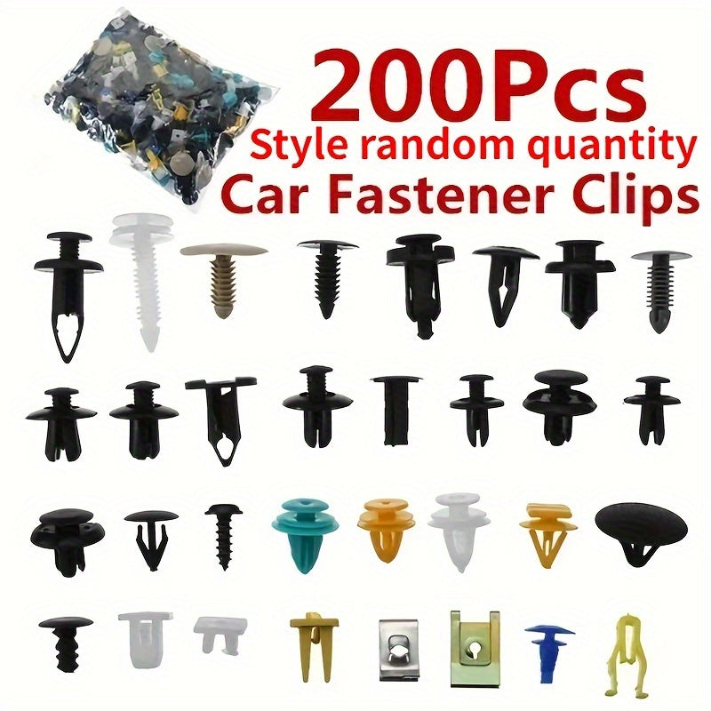 50/100/200Pcs/Set Universal Plastic Clips For Car Fender Bumper Door Car Interior Hole Lining Panel Retainer Push Clips