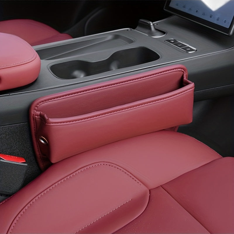 Upgrade Your Car with a PU Leather Seat Gap Manager - Keep Your Belongings Secure &amp; Organized!