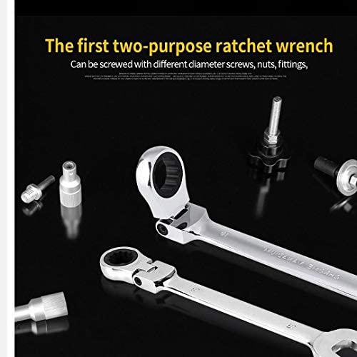 LLRYN Adjustable Pipe Wrenches Universal Wrench Set Hand Tools Wrench Spanner Sets Key Set Ratchet Wrench Spanner Sets