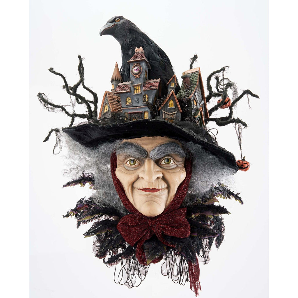 Katherine's Collection 2023 Which Way to Witchville Witch Head Wall Piece
