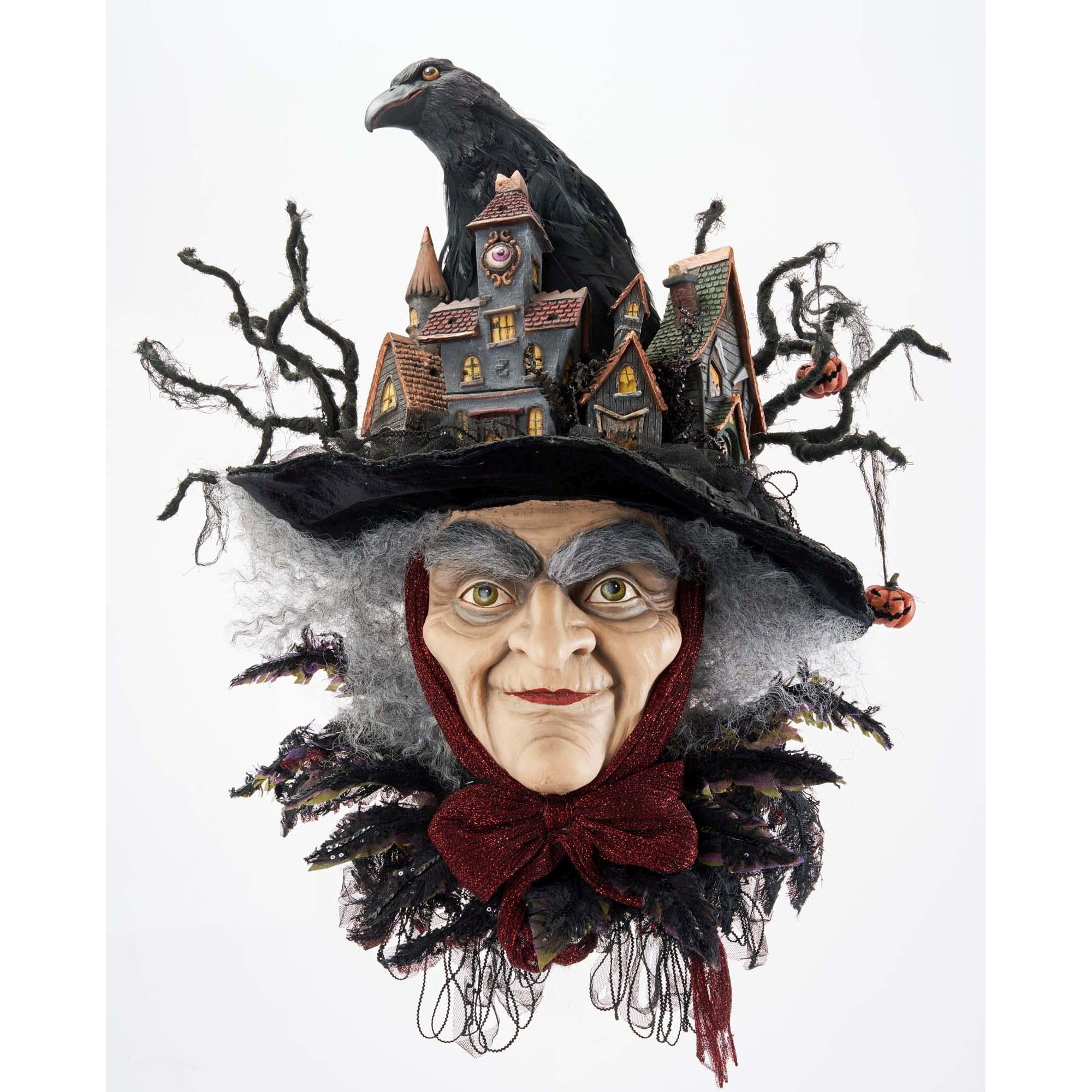 Katherine's Collection 2023 Which Way to Witchville Witch Head Wall Piece