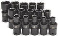 SK Hand Tools 34350 15-Piece 1/2-Inch Drive 6 Point Swivel Metric Impact Socket Set