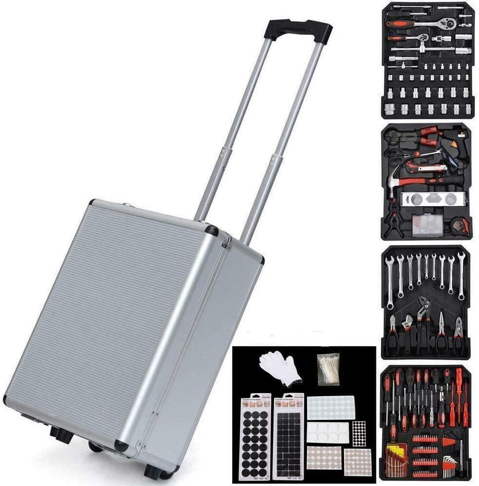 1199 PCS Hand Tool Set Mechanics Kit Wrench Socket Toolbox Castors Trolley Tool box Tool kit Wrench set Mechanic tool set Tools for mechanics Home improvement Hand tools Tool boxes Tool sets