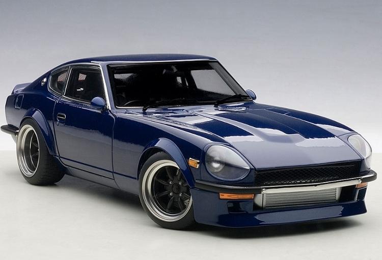 Nissan Wangan Midnight Devil Z Blue 1/18 Diecast Model Car by Autoart