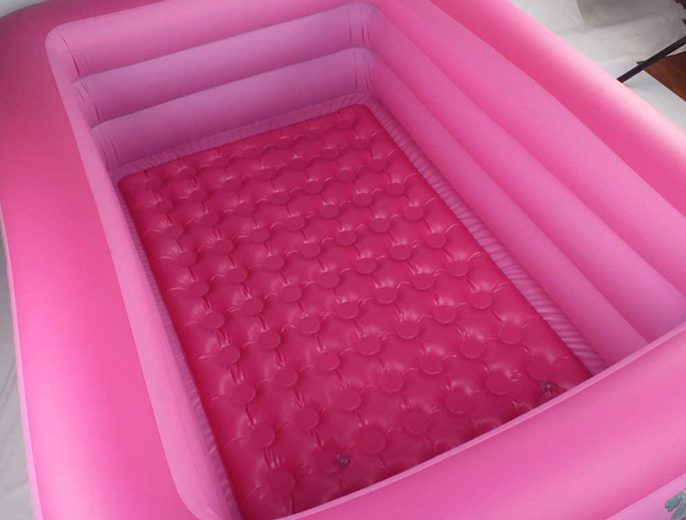 YB&amp;GQ Home Use Family LounPool for Adults &amp; Children,Cartoon Pattern Kiddie Pool Bathtub for Summer Water Party,LarOutdoor Inflatable Swimming Pool Pink 150x105x50cm(59x41x20inch)