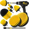 5/8/22pcs, Drill Brush Attachment Set, 7 Pack 1/4in Power Scrubber Brush + Extend Long Attachment, Brush Drill Attachment, Power Cleaning Scrub Brush For Bathroom, Tub, Tile, Corner, Floor