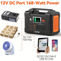 200W Portable Power Station FlashFish151Wh With AC Outlet/2 DC Ports/3 USB Ports Backup Battery /Power Supply For Outdoor Trip Camping Emergency