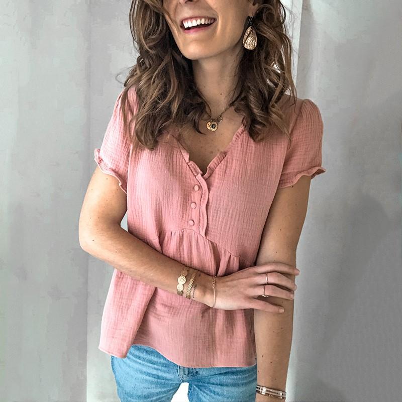 Women's Fashion Wild Short Sleeve T-Shirt RY85