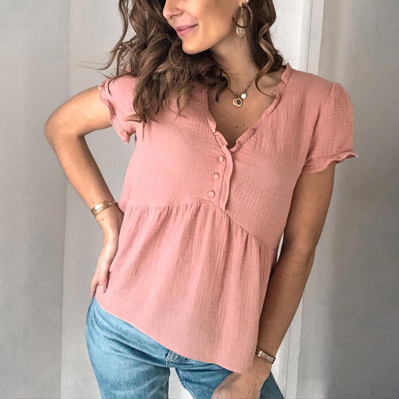 Women's Fashion Wild Short Sleeve T-Shirt RY85