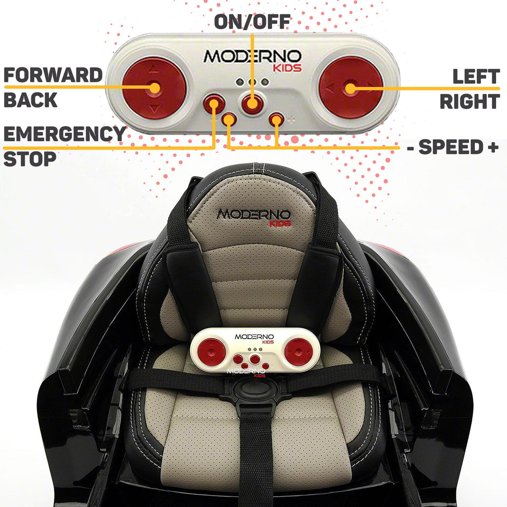 2023 Kids Sports 12V Ride On Car Battery Powered W/ Dining Table, Leather Seat, LED Lights