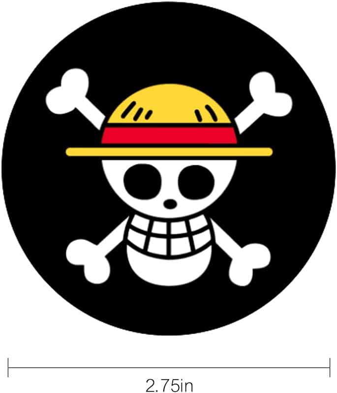 Car Cup Holder Coaster for Anime One Piece Skull Skeleton Silicone 2.75" Car Coaster Onepiece Car Cup Holder Insert Coasters by FLYEEGO