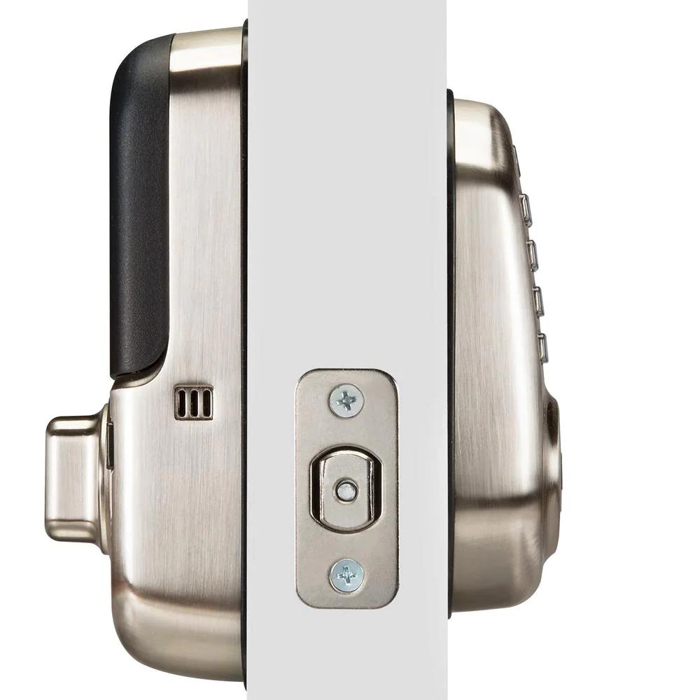 Assure Lock Satin Nickel Single Cylinder Deadbolt with Push Button Keypad