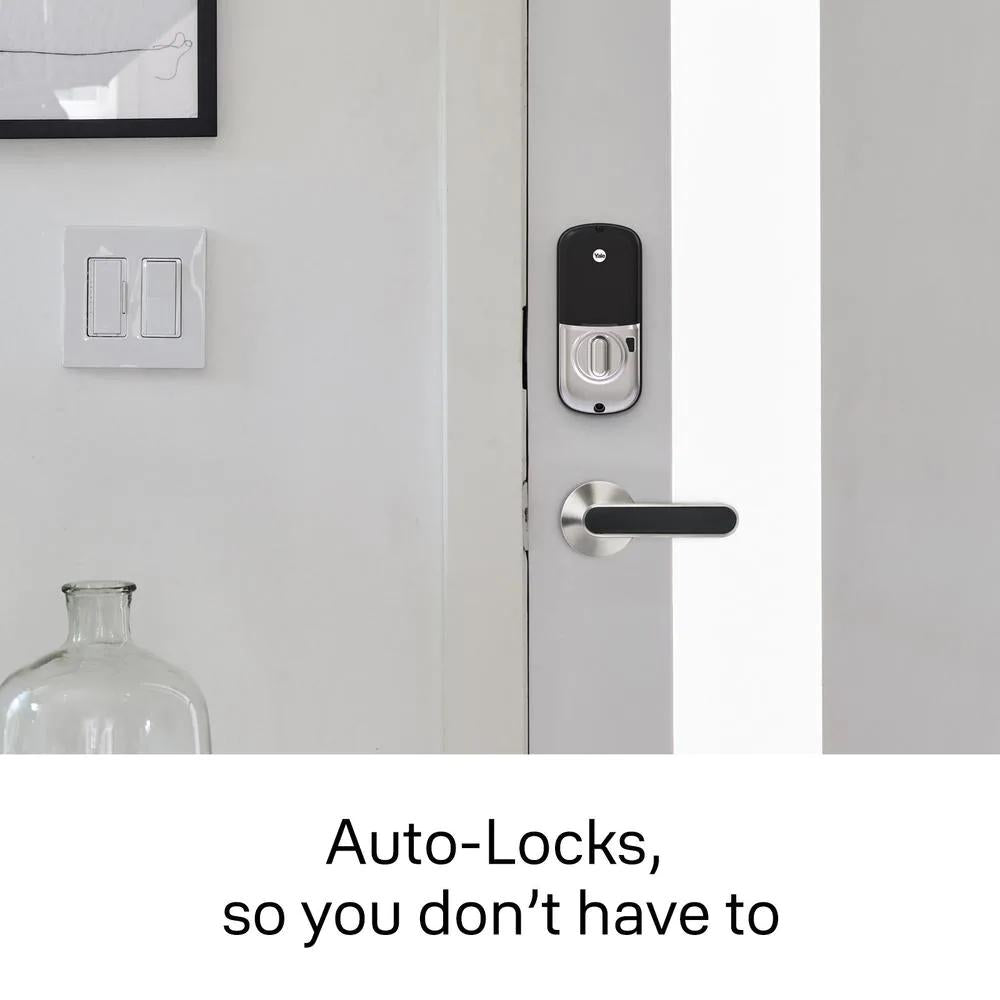 Assure Lock Satin Nickel Single Cylinder Deadbolt with Push Button Keypad