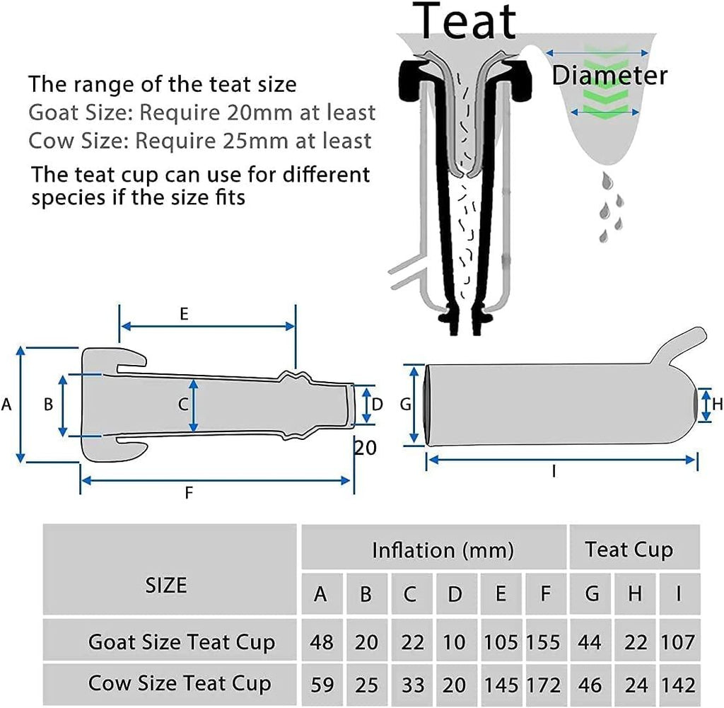 Hantop 6L Goat MilMachine, Rechargeable Battery Powered Speed Adjustable Pulsating Vacuum Pump, 304  Steel Milk Bucket with Auto Stop Check Valve Goat Milker Machine (Pro Model)
