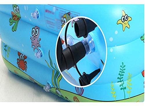 LITIAN Environmental Protection PVC Inflatable Pool Children's Swimming Paddling Pool Indoor Outdoor Rectangular Swimming Pool Three Ring Printing 130 90 48cm