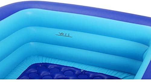 LITIAN Environmental Protection PVC Inflatable Pool Children's Swimming Paddling Pool Indoor Outdoor Rectangular Swimming Pool Three Ring Printing 130 90 48cm