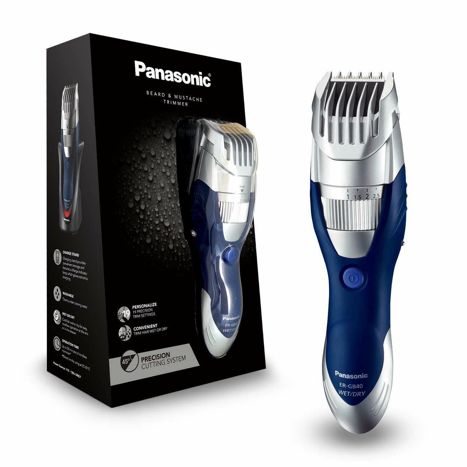 Panasonic ER-GB40-S451 Men's Trimmer Japanes blade technology for men