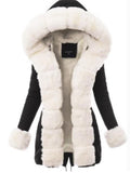 Hooded Coat Fur Collar Cotton Coat