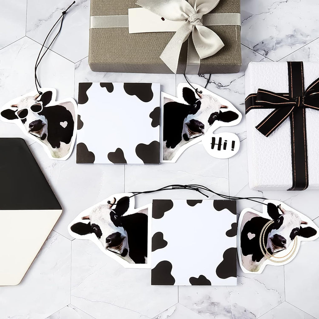 Pack of 8 Cow Air Freshener Car Cow Gifts for Women Funny Cow Print Car Accessories Hanging for Women Men Cute Air Freshener Decorative Car Freshener