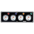 car Racing Products QRP61-6721 4 GauPanel Assembly with Warning Lights - OP-WT-OT-FP, Black