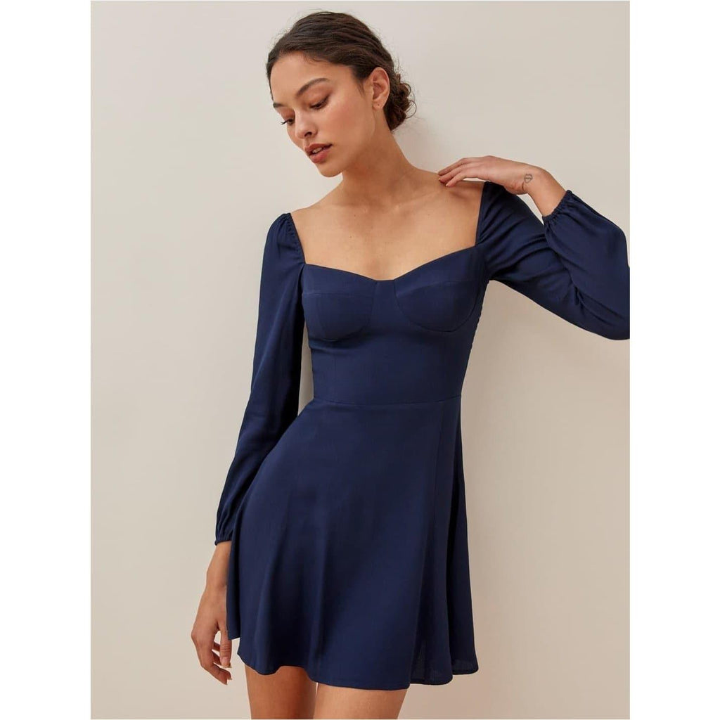 long sleeve mini dress