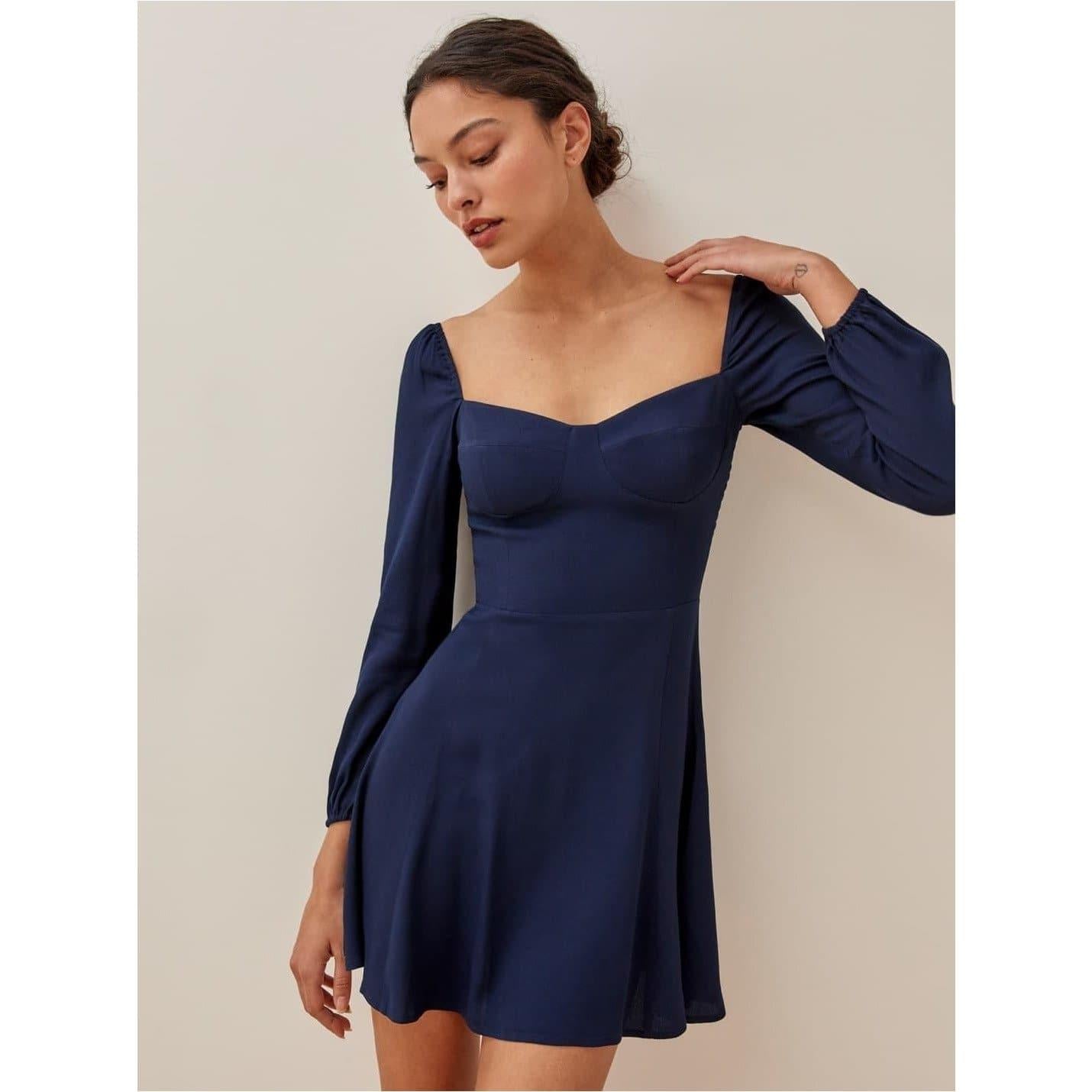 long sleeve mini dress