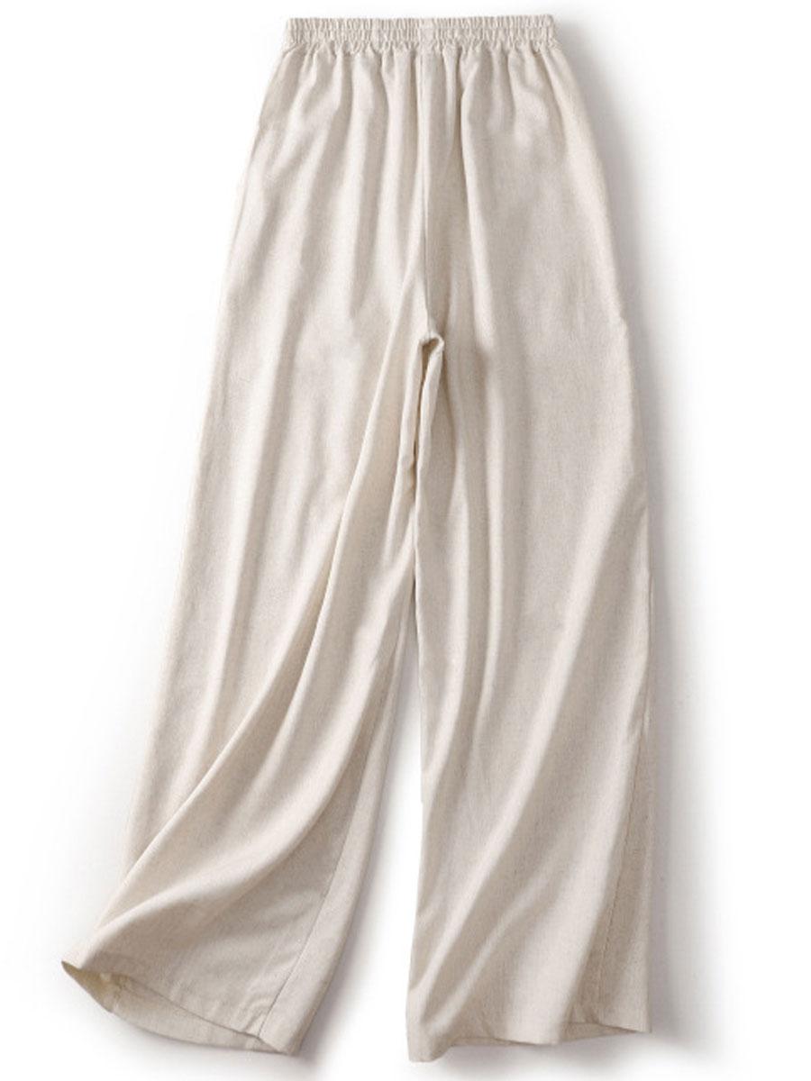 Cotton And Linen Casual Wide-leg Loose Pants