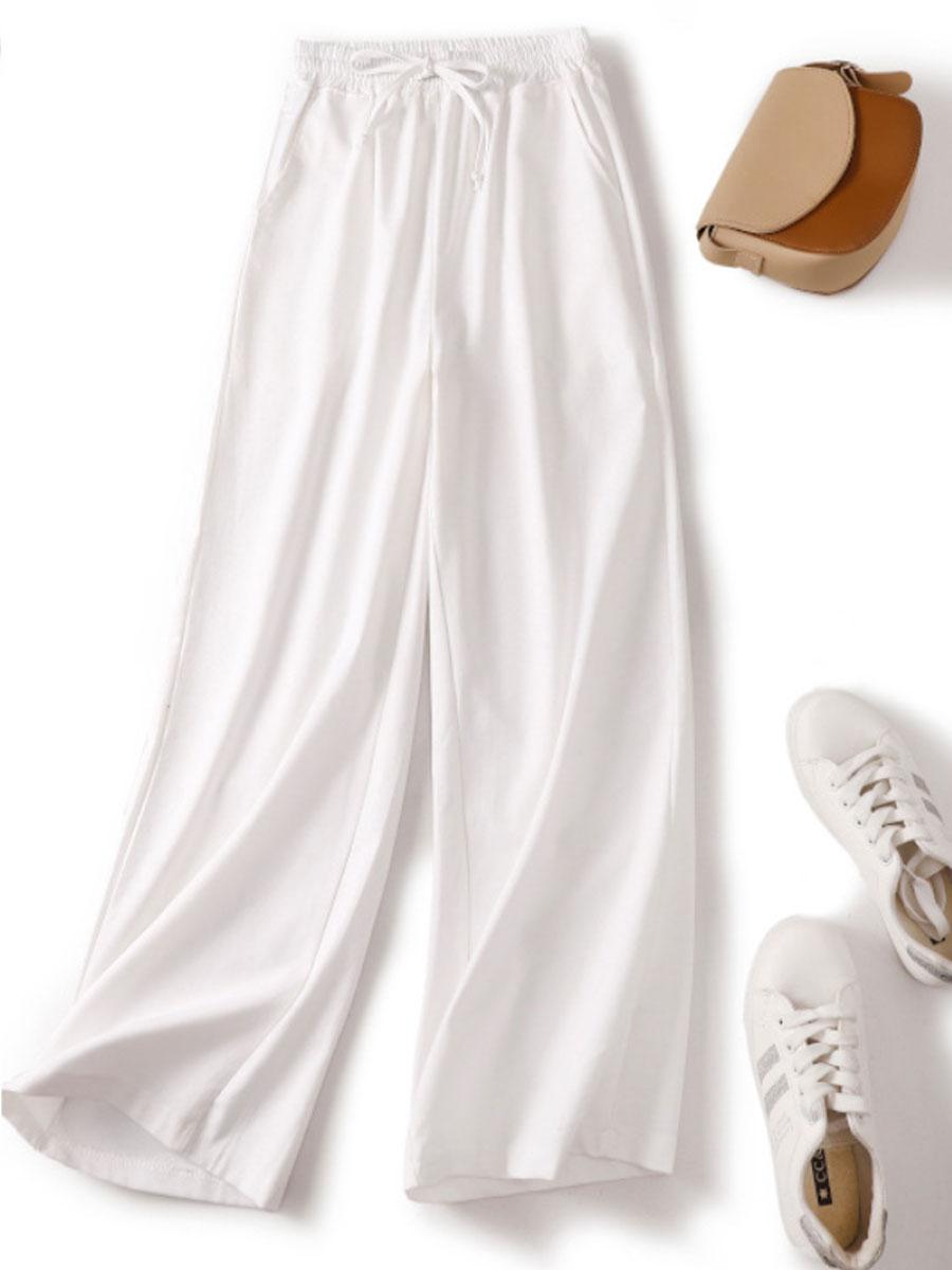 Cotton And Linen Casual Wide-leg Loose Pants