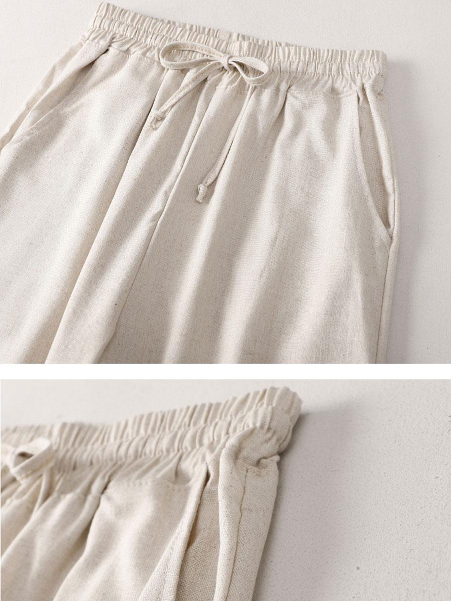 Cotton And Linen Casual Wide-leg Loose Pants
