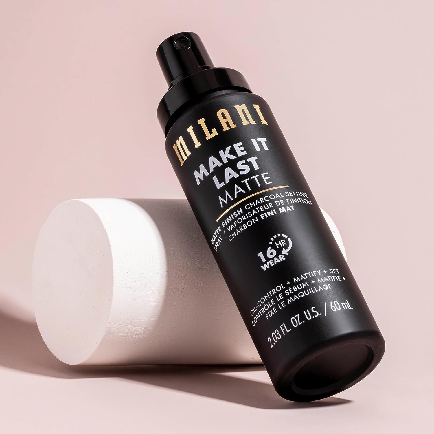 Milani Make it Last Charcoal Matte Setting Spray- Long Lasting , Cruelty-Free Makeup Primer and Finishing/Setting Spray for Oily Skin - - 2 Pack