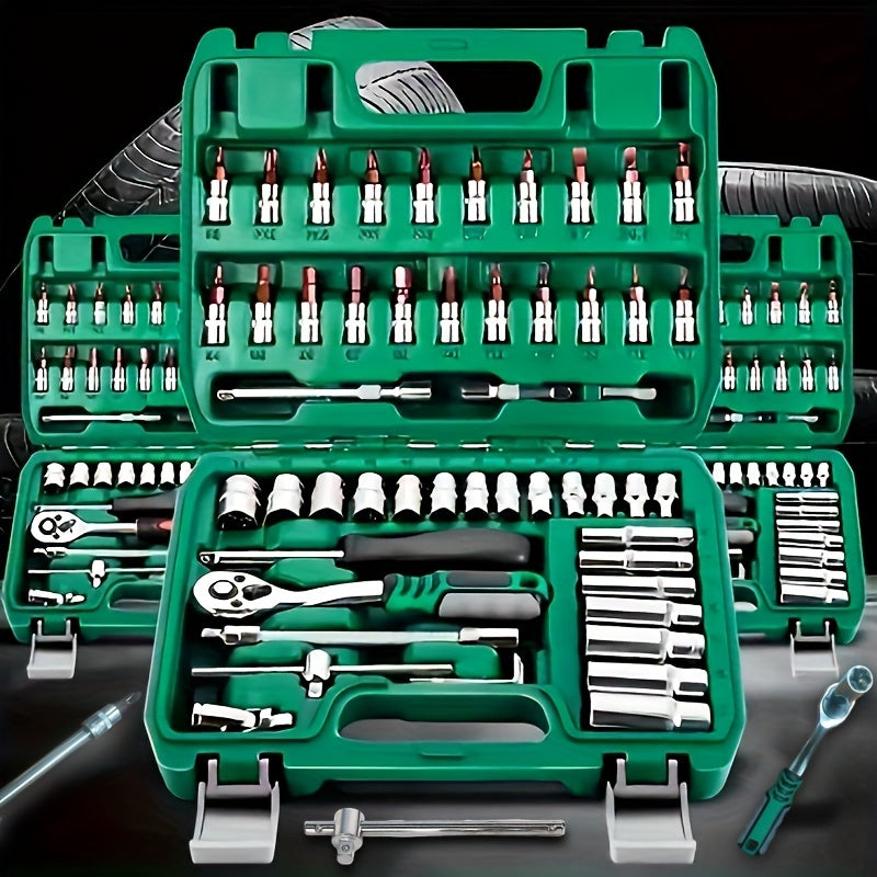 53 Piece Set Of Car Repair Kit Tools, Car Repair Machine Repair  Ratchet Wrench, And Car Repair Tools