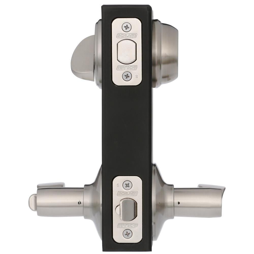 Accent Satin Nickel Single Cylinder Deadbolt and Entry Door Lever Combo Pack