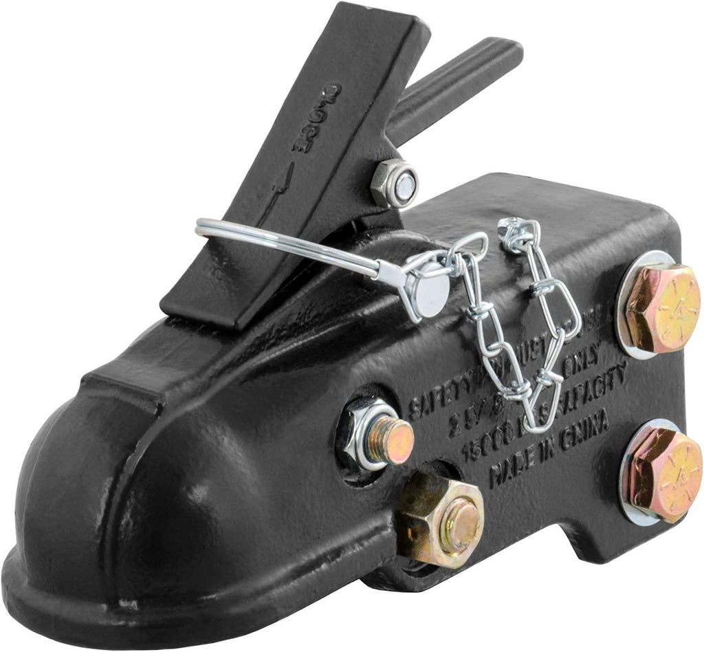 CURT 25328 Channel-Mount Adjustable Trailer Coupler, 2-5/16-Inch Hitch Ball, 15,000 lbs