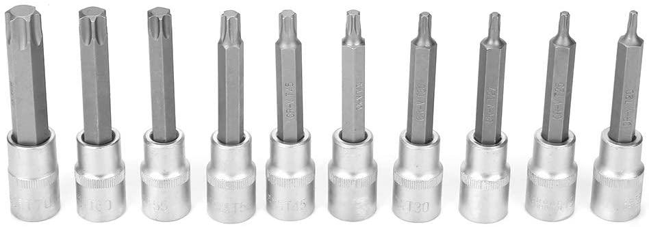 hongxinq 32pcs Precision Socket Bit Holder Adapter 1/2 Square Drive Hand Repair Tool Set
