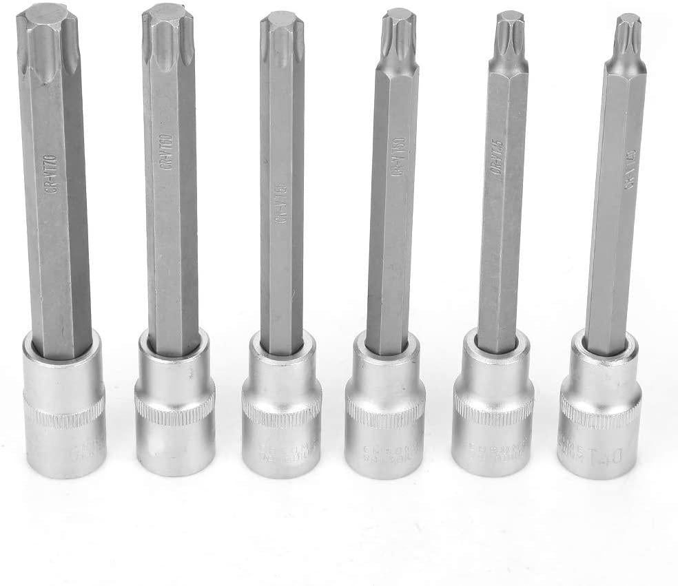hongxinq 32pcs Precision Socket Bit Holder Adapter 1/2 Square Drive Hand Repair Tool Set