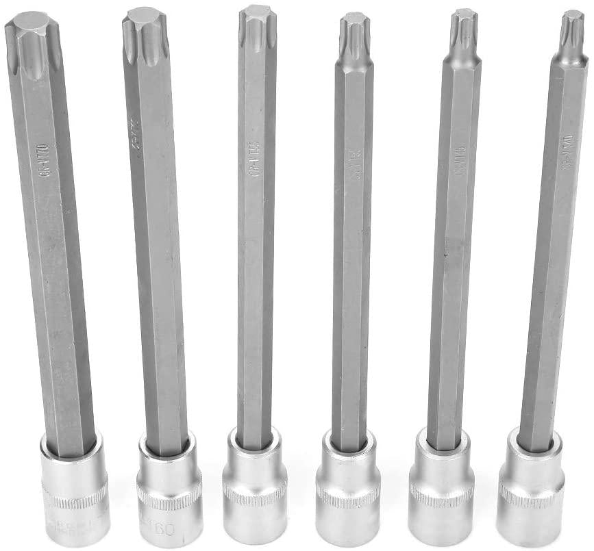 hongxinq 32pcs Precision Socket Bit Holder Adapter 1/2 Square Drive Hand Repair Tool Set