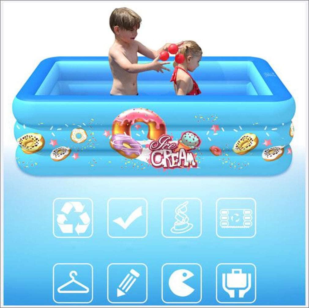 Outdoor Kids Swimming Pool, Paddling Pool Tub, PVC Abrasion-Resistant Inflatable Swimming Pool, Family Swimming Pool Above Ground,210cm