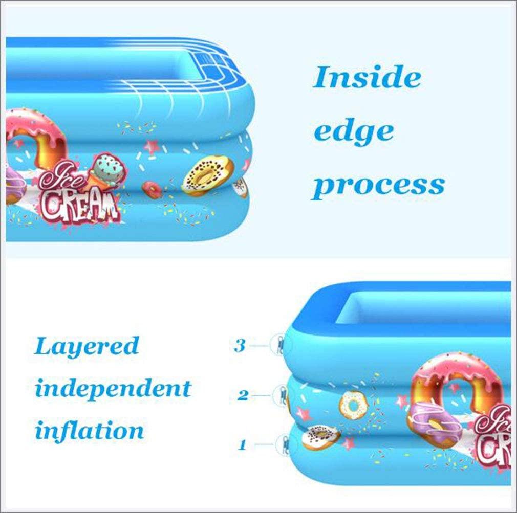 Outdoor Kids Swimming Pool, Paddling Pool Tub, PVC Abrasion-Resistant Inflatable Swimming Pool, Family Swimming Pool Above Ground,210cm