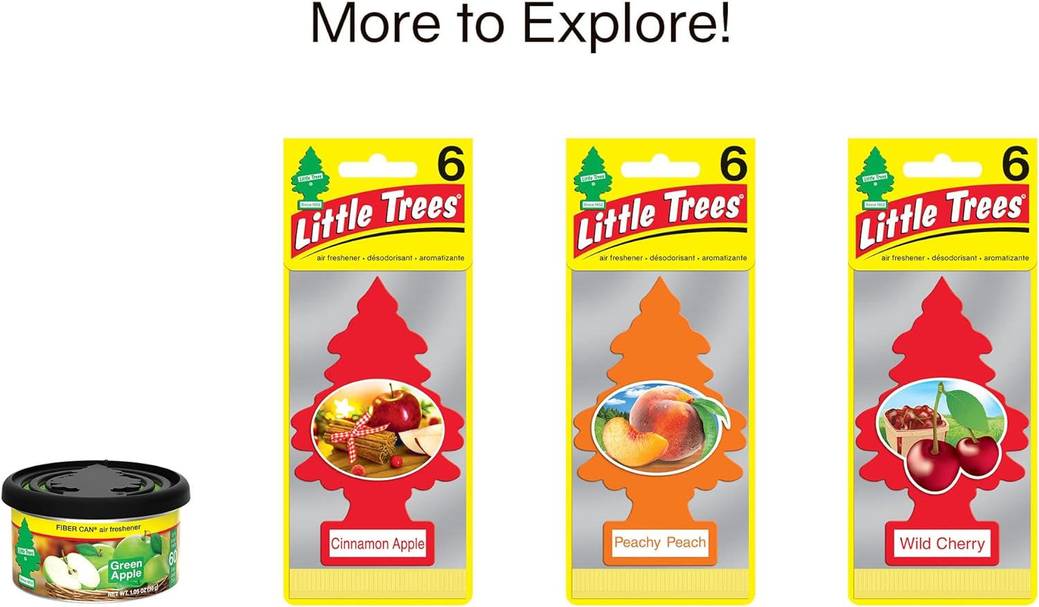 LITTLE TREES Air Fresheners Car Air Freshener. Hanging Tree Provides Long Lasting Scent for Auto or Home. Green Apple, 24 Air Fresheners