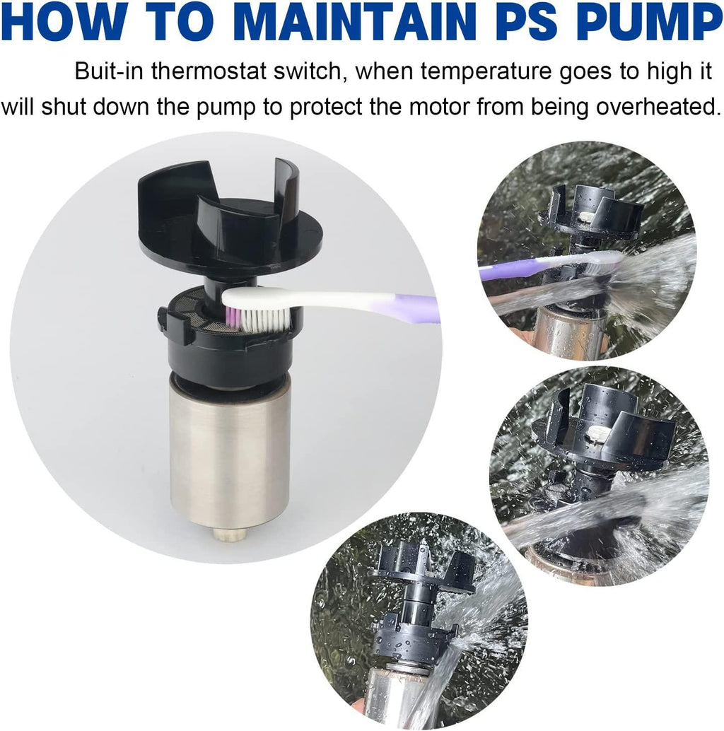 WaterRebirth (7000GPH-320W, UL listed) High Flow Submersible Water Pump - Pond Pump - Submersible Pump - Water Fountain Pump - Aquarium Pump ,PS- 7000