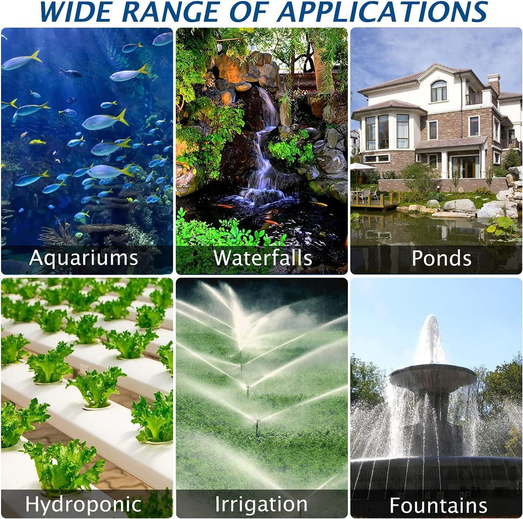WaterRebirth (7000GPH-320W, UL listed) High Flow Submersible Water Pump - Pond Pump - Submersible Pump - Water Fountain Pump - Aquarium Pump ,PS- 7000
