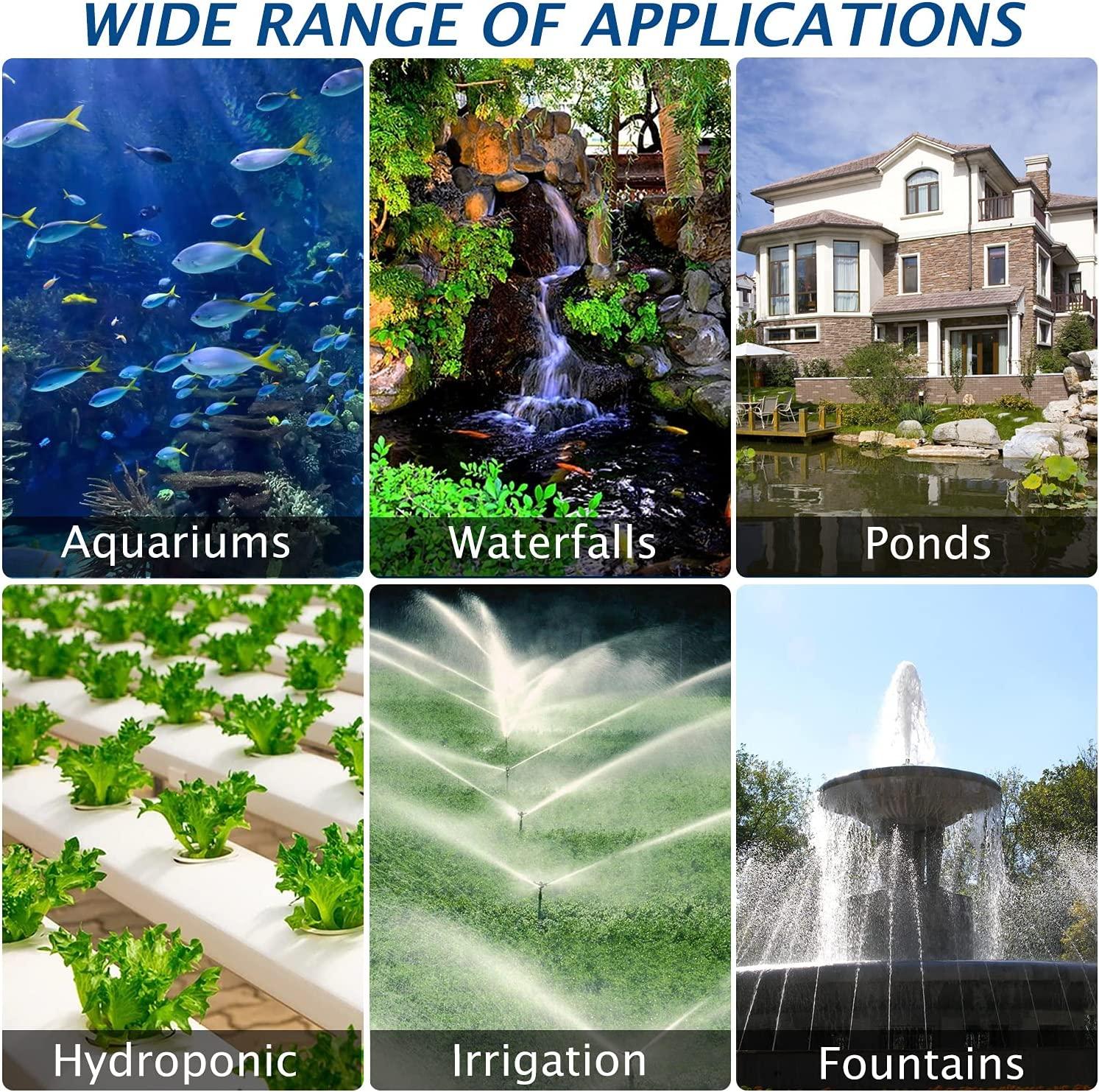 WaterRebirth (7000GPH-320W, UL listed) High Flow Submersible Water Pump - Pond Pump - Submersible Pump - Water Fountain Pump - Aquarium Pump ,PS- 7000